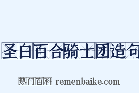 圣白百合骑士团造句是什么意思的图片
